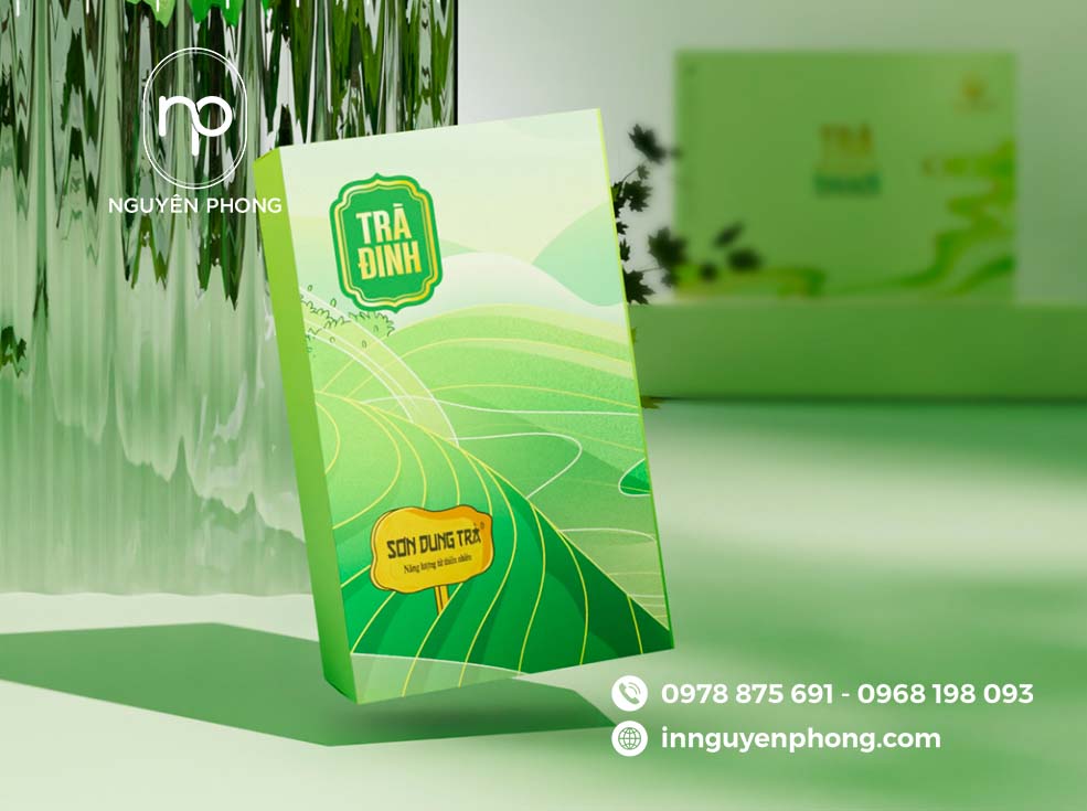 thiết kế hộp trà đơn giản mà tinh tế